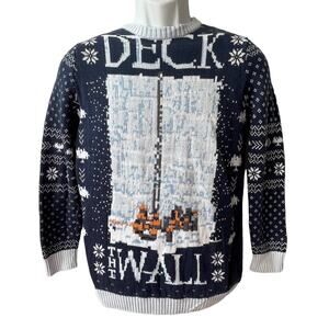 HBO Game of Thrones DECK THE WALL Ugly Christmas Sweater Size Small